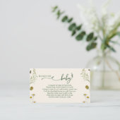 Cartes de Boho Wildflower pour bébé inclus dans l' (Debout devant)