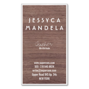 Cartes de bois pour enseignant