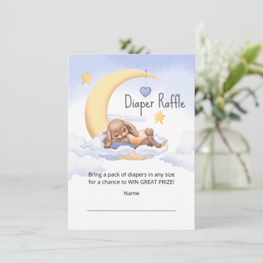 Cartes de boîtier Baby shower Déchets Raffle. (Debout devant)