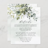 Cartes de boîtier bleu Dusty Eucalyptus Greenery (Devant / Derrière)