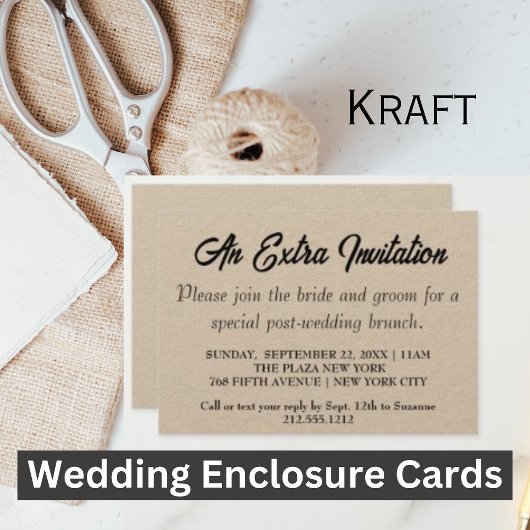 Cartes de boîtier Brunch kraft pour Invitation sup