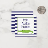 Cartes de boîtier Cadeau Rugby Stripes Alligator (Devant/Arrière en situation)