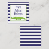 Cartes de boîtier Cadeau Rugby Stripes Alligator (Devant / Derrière)