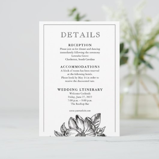 Cartes de boîtier classique pour invitation mariag (Debout devant)