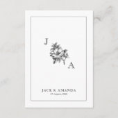 Cartes de boîtier classique pour invitation mariag (Dos)