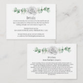 Cartes de boîtier de détail Eucalyptus Roses blanc (Devant / Derrière)