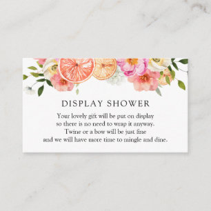 Cartes de boîtier de douche à agrumes rose