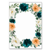 Cartes de boîtier de Mariage bleu Turquoise orange (Dos)