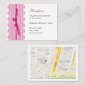Cartes de boîtier de réception dentelle et ruban (Devant / Derrière)