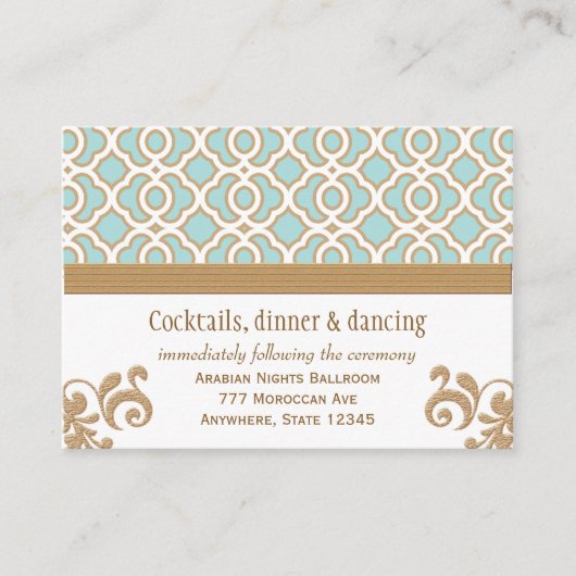 Cartes De Boîtier De Réception Gold Marocaine (Devant)