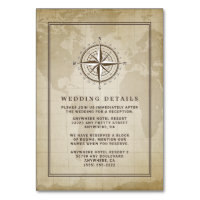Cartes de boîtier du Mariage de boussole vintage