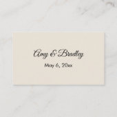 Cartes de boîtier du site Web Mariage à la crème s (Dos)