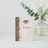 Cartes de boîtier en dentelle fleurie rustique (Debout devant)