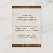 Cartes de boîtier en dentelle fleurie rustique (Dos)