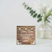 Cartes de boîtier en dentelle rustique en bois (Debout devant)