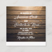 Cartes de boîtier en dentelle rustique en bois (Dos)