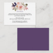 Cartes de boîtier Fleurs sauvages Peach Pink Laven (Devant / Derrière)