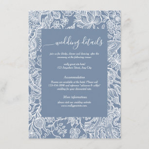 Cartes de boîtier floral Dusty Blue Chinoiserie
