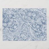 Cartes de boîtier floral Dusty Blue Chinoiserie (Dos)