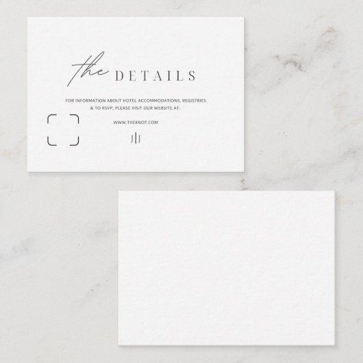 Cartes de boîtier informatives Noir & Blanc Simple (Devant / Derrière)