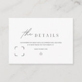 Cartes de boîtier informatives Noir & Blanc Simple (Devant)