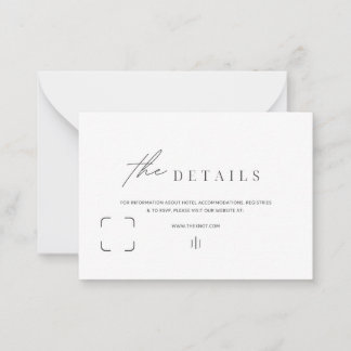 Cartes de boîtier informatives Noir & Blanc Simple