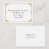 Cartes de boîtier Mariage à cadre doré (Devant / Derrière)