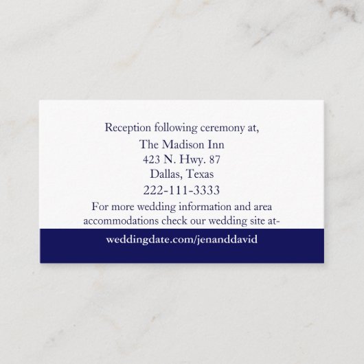Cartes de boîtier Mariage bleu et blanc (Devant)