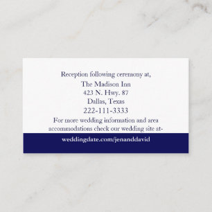 Cartes de boîtier Mariage bleu et blanc
