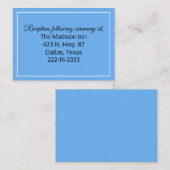 Cartes de boîtier Mariage bleu fleur de maïs (Devant / Derrière)