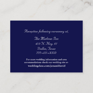 Cartes de boîtier Mariage bleu marine
