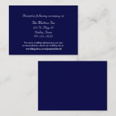 Cartes de boîtier Mariage bleu marine (Devant / Derrière)