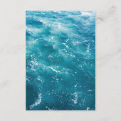 Cartes de boîtier Mariage bleu océan (Dos)