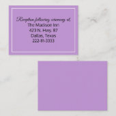 Cartes de boîtier Mariage de lavande (Devant / Derrière)