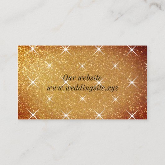 Cartes de boîtier mariage de parties scintillant d (Dos)