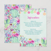 Cartes de boîtier Mariage Festa Lanterne Cactus (Devant / Derrière)