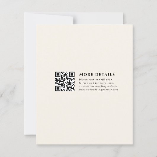 Cartes de boîtier Mariage Fleur sauvage QR C (Dos)