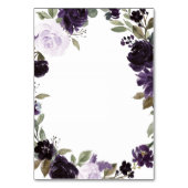 Cartes de boîtier Mariage Floral Purple Or Élégant (Dos)