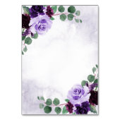 Cartes de boîtier Mariage florales violet et argen (Dos)