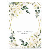 Cartes de boîtier Mariage géométrique or élégant (Dos)