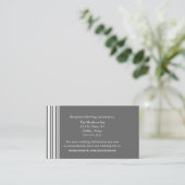 Cartes de boîtier Mariage gris et blanc (Debout devant)