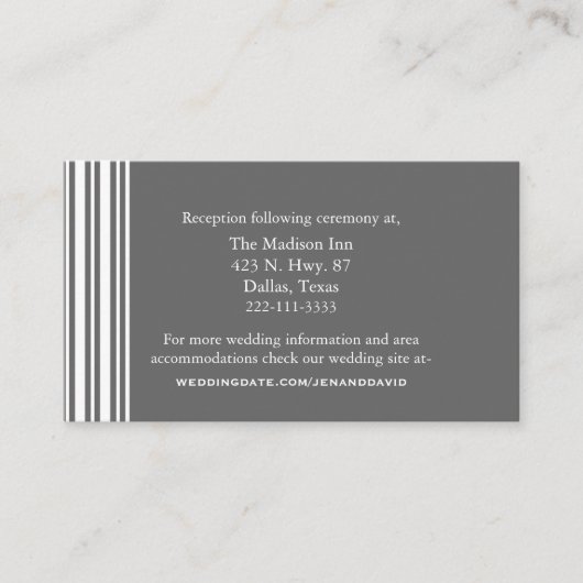 Cartes de boîtier Mariage gris et blanc (Devant)