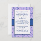 Cartes de boîtier Mariage Monogram Royal Blue Lila (Dos)