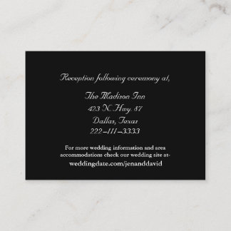 Cartes de boîtier Mariage noir et blanc