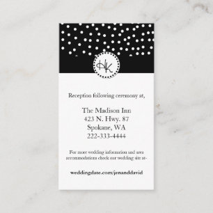 Cartes de boîtier Mariage noir et blanc élégant