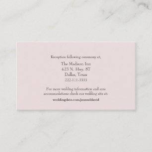 Cartes de boîtier Mariage rose pâle