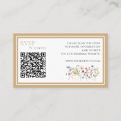 Cartes de boîtier Mariage RSVP Floral Aquarelle (Dos)