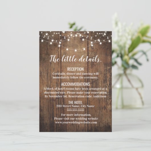 Cartes de boîtier Mariage rustique (Debout devant)