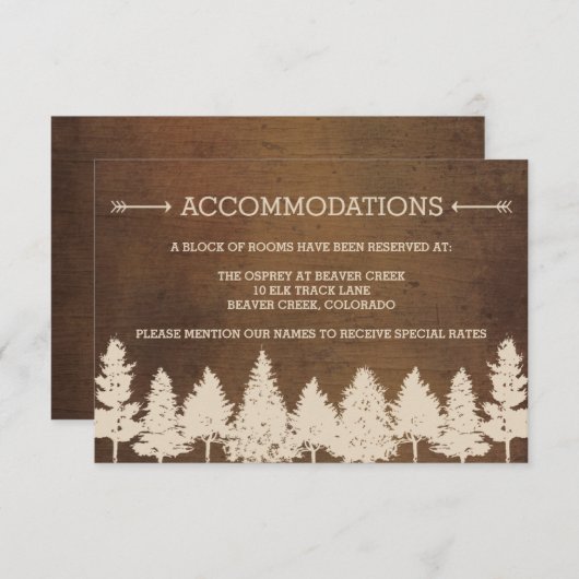 Cartes de boîtier Mariage rustique Woodland (Devant / Derrière)