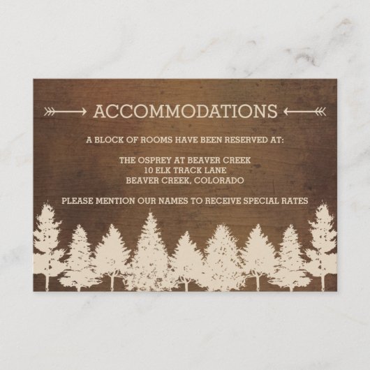 Cartes de boîtier Mariage rustique Woodland (Devant)